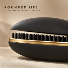Rounded comb tips that glide through hair without snagging
